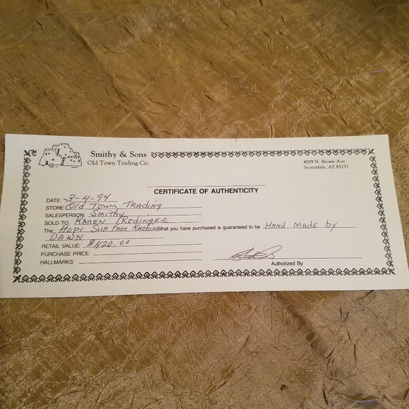 Hopi Sun Face Kachina - Handmade - Picture 3 of 6